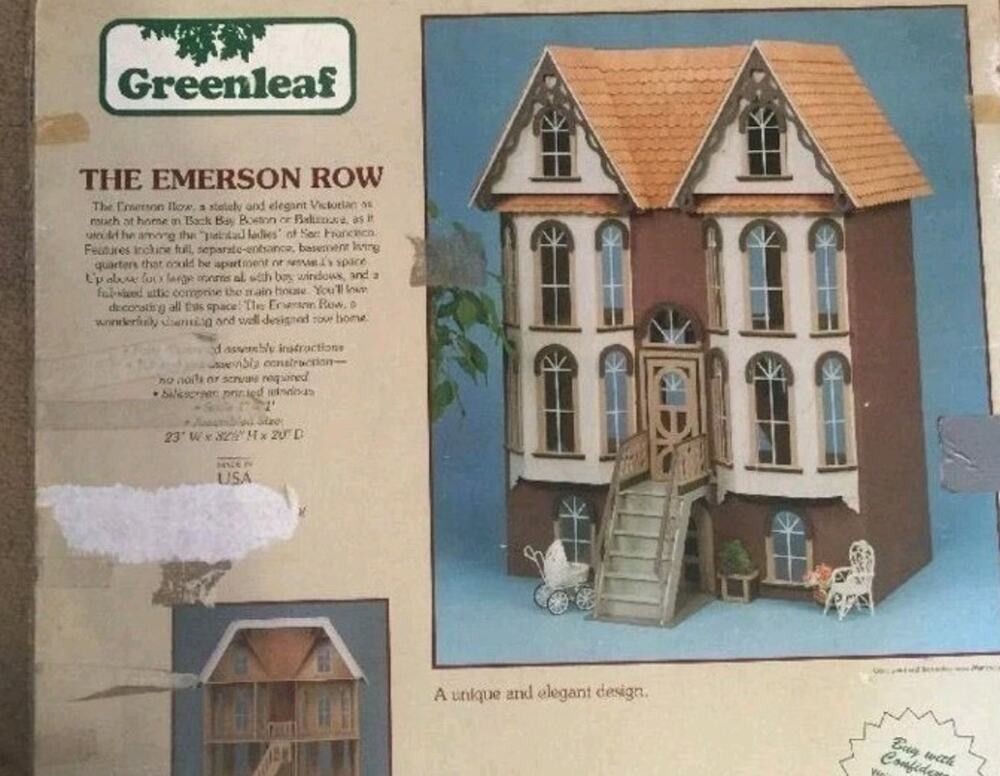 GREENLEAF THE EMERSON ROW WOODEN DOLLHOUSE KIT